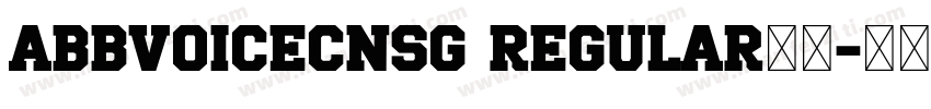 ABBvoiceCNSG Regular下载字体转换